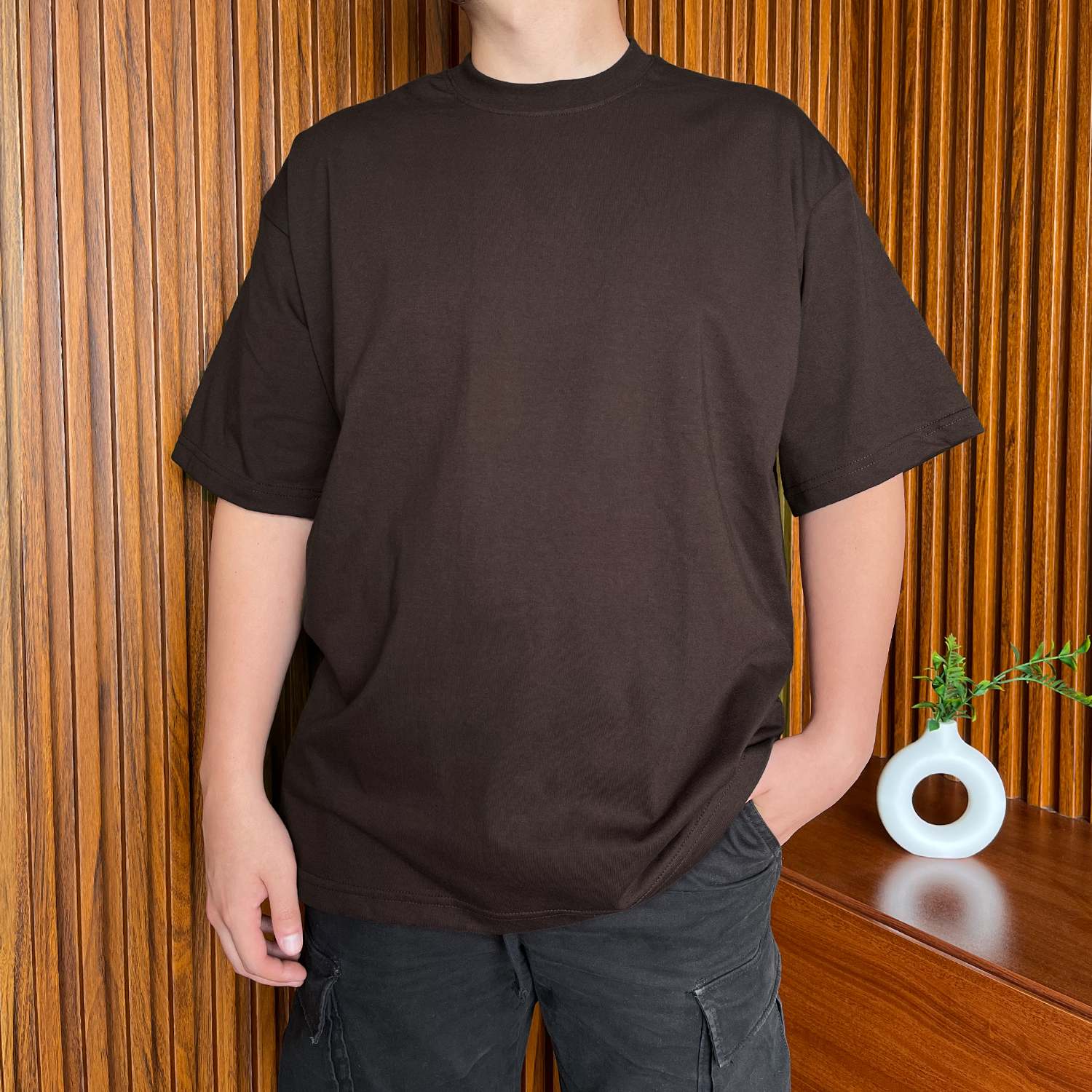 POLO OVERSIZE MARRÓN
