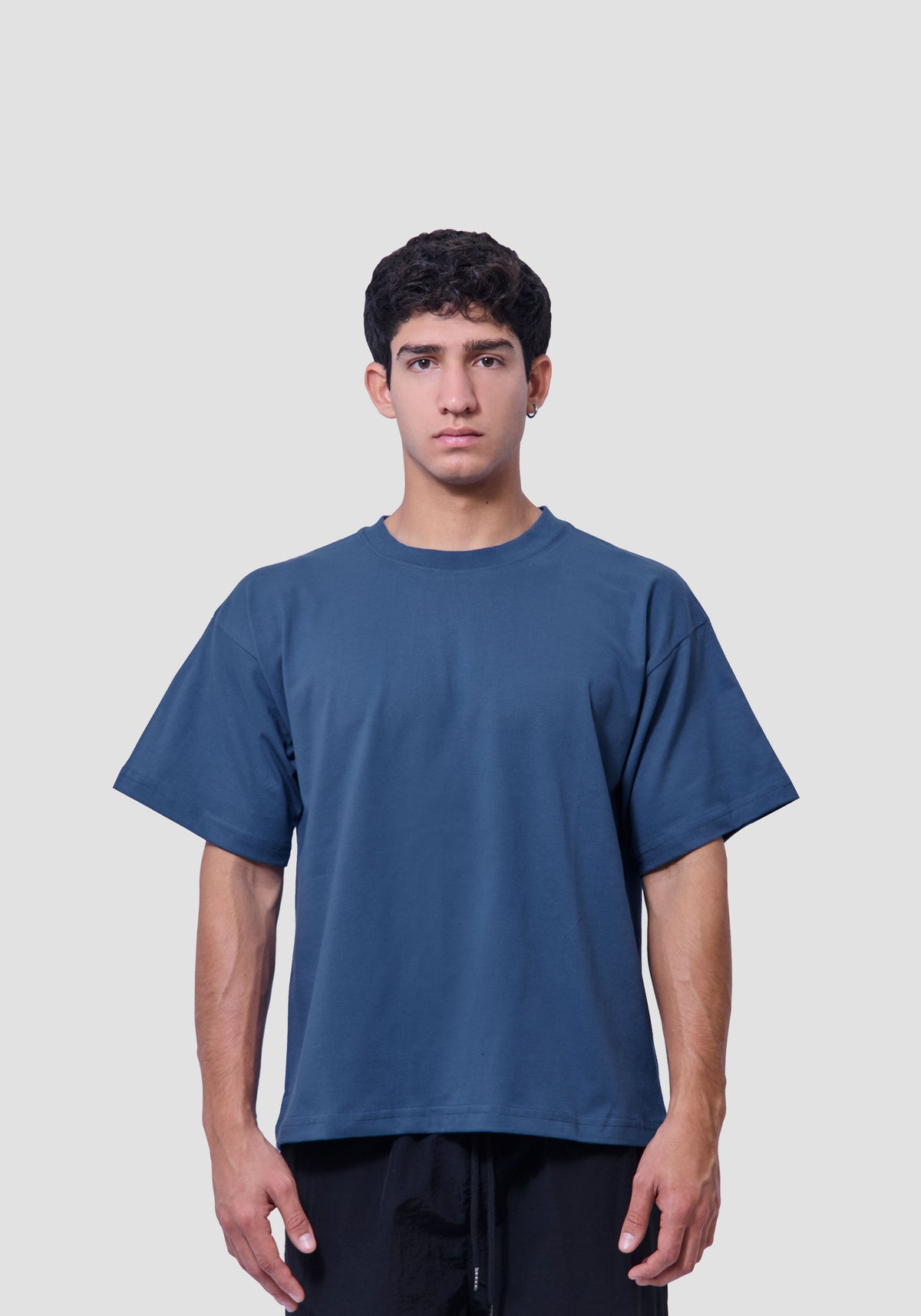 POLO BOXY FIT AZUL