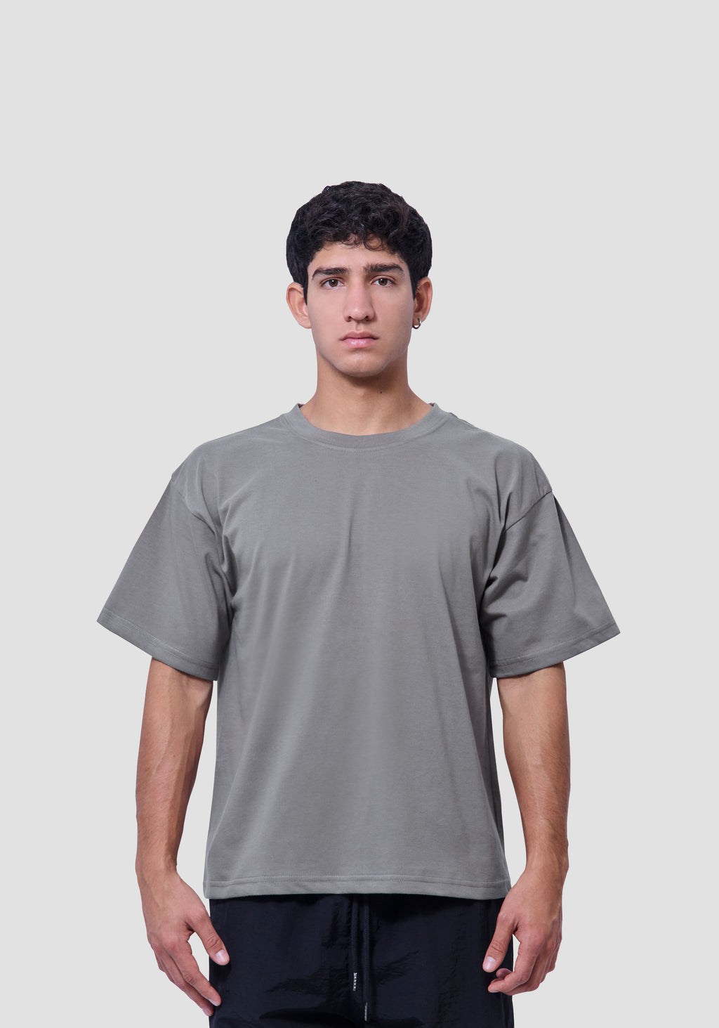POLO BOXY FIT PLOMO