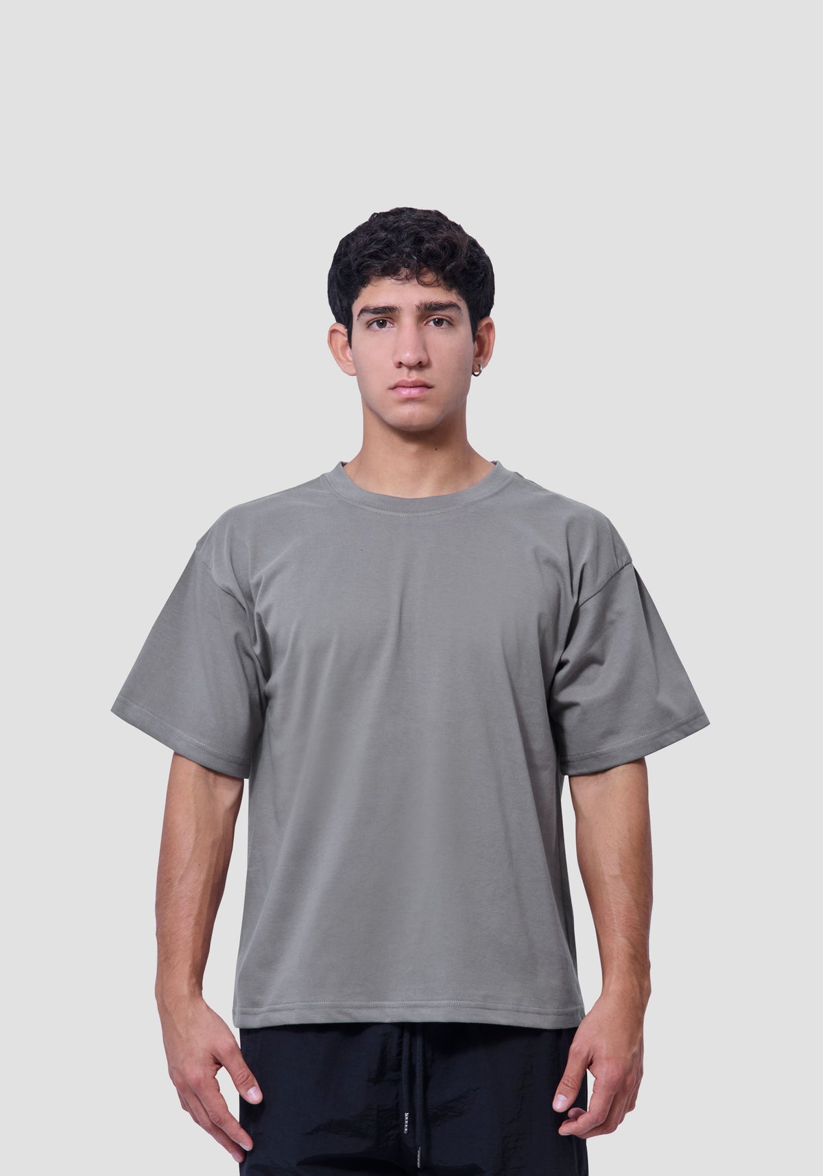 POLO BOXY FIT PLOMO