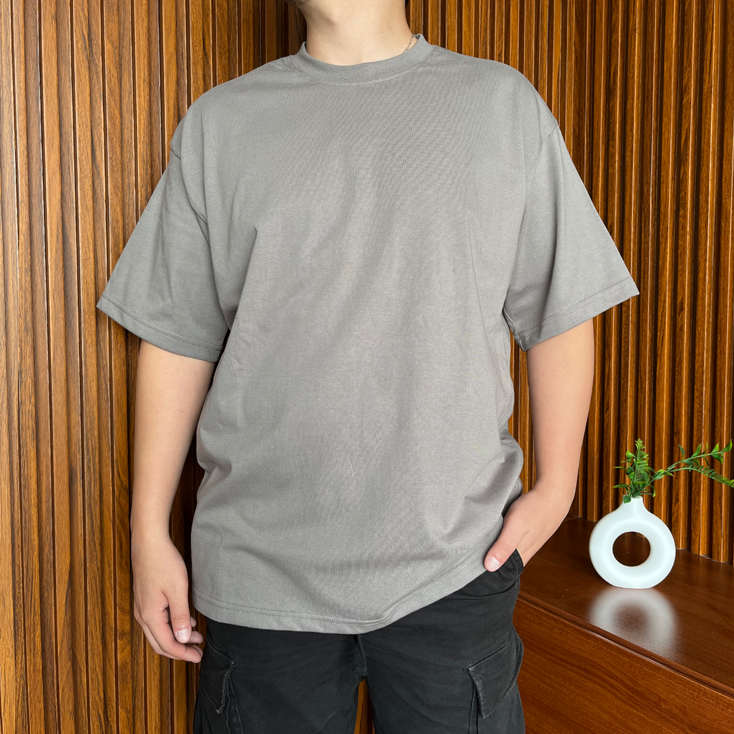 POLO OVERSIZE PLOMO